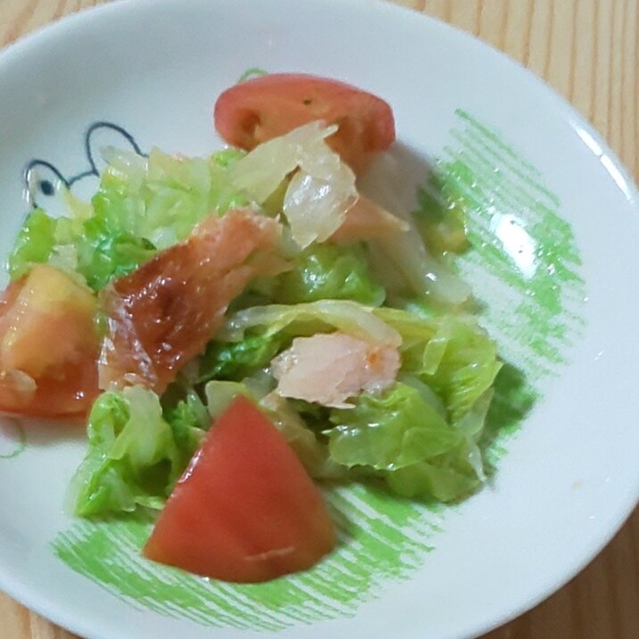トマト☆焼き鮭☆白菜☆酢じょう油(#^.^#)